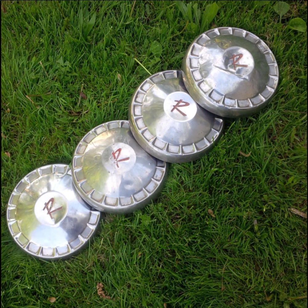 4 Vintage AMC Rambler Hub Caps ~ circa 1961-63